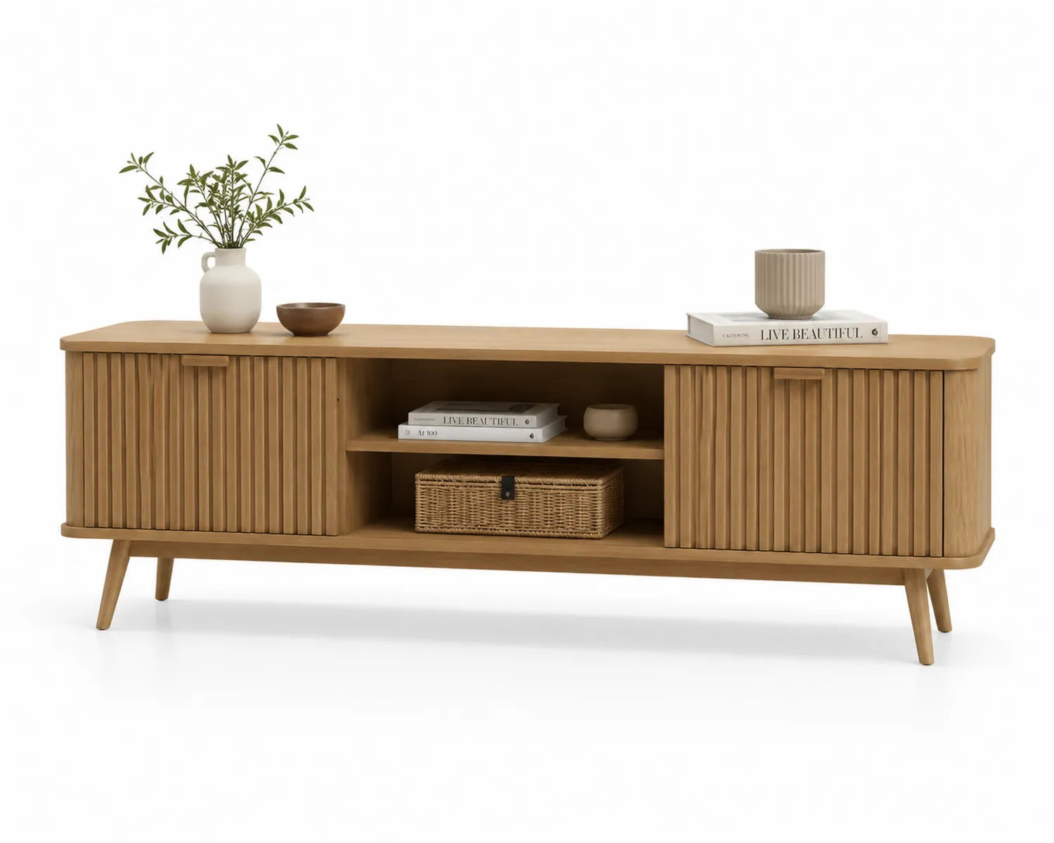 Szafka RTV dębowa 150x40x50 cm