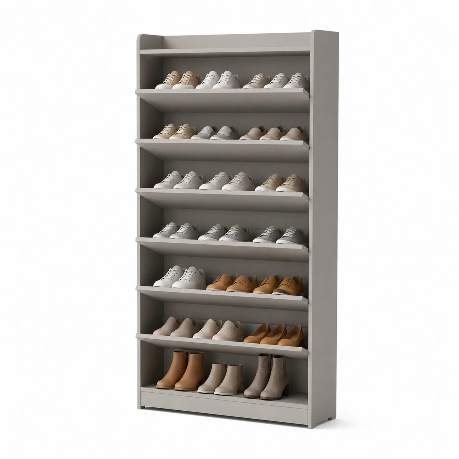 Regał na Buty 10 Półek Szary 180x90x30 cm Płyta MDF