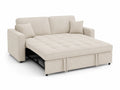 Sofa rozkładana z sztruksu 220x150 cm Beżowy
