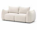 Sofa dwuosobowa tkanina bouclé Biały 200cm
